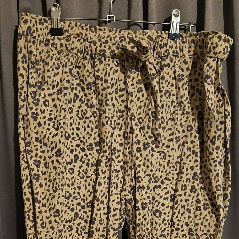 Daytrip Tan and Black Leopard Print Pants